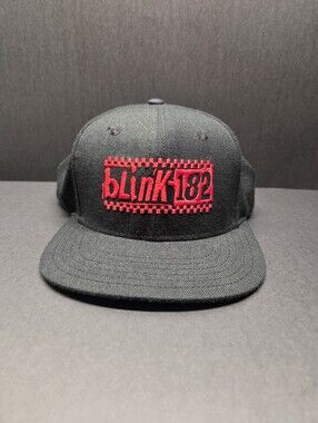 Blink 182 SnapBack Baseball Hat / Cap Black & Red One Size Good Condition!